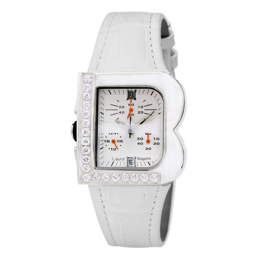Montre de Luxe en Cuir Blanc pour Femmes - Laura Biagiotti