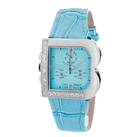 Montre de soirée en acier inoxydable bleu Laura Biagiotti