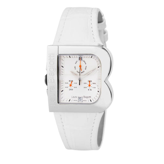 Montre de Luxe en Cuir Blanc Laura Biagiotti - Élégance Assurée