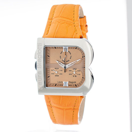 Montre Femme Laura Biagiotti en Cuir Orange