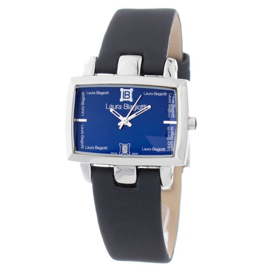 Laura Biagiotti Black Leather Dress Watch - Timeless Elegance