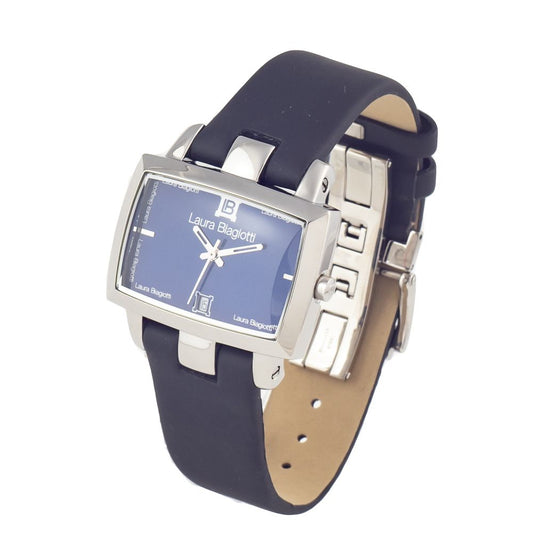 Montre Bracelet en Cuir Noir Laura Biagiotti