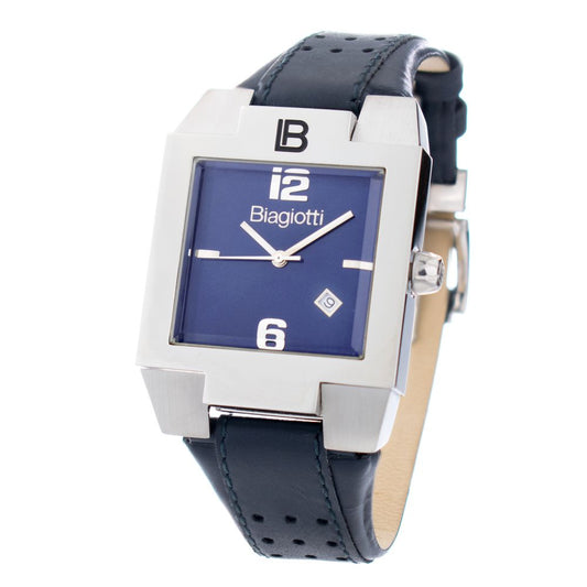 Montre de Luxe en Cuir Noir Laura Biagiotti - Élégance au Poignet