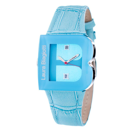 Montre de Luxe en Cuir Bleu Laura Biagiotti