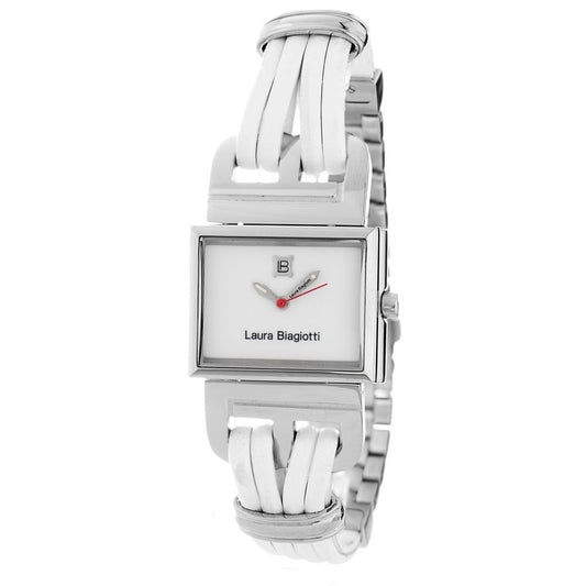 Montre de Luxe en Cuir Blanc pour Femme - Laura Biagiotti