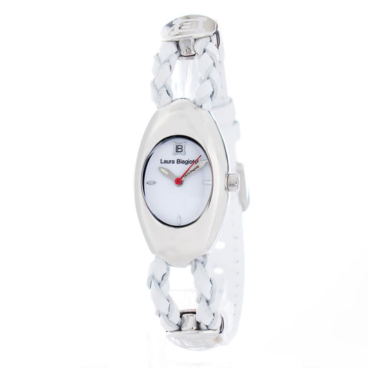 Montre de Luxe en Cuir Blanc pour Femmes - Laura Biagiotti
