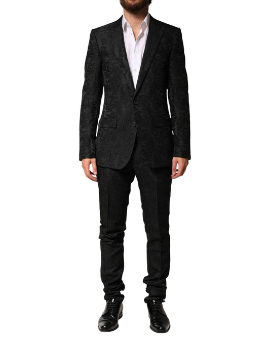 Dolce & Gabbana Costume 2 Pièces Noir en Brocart
