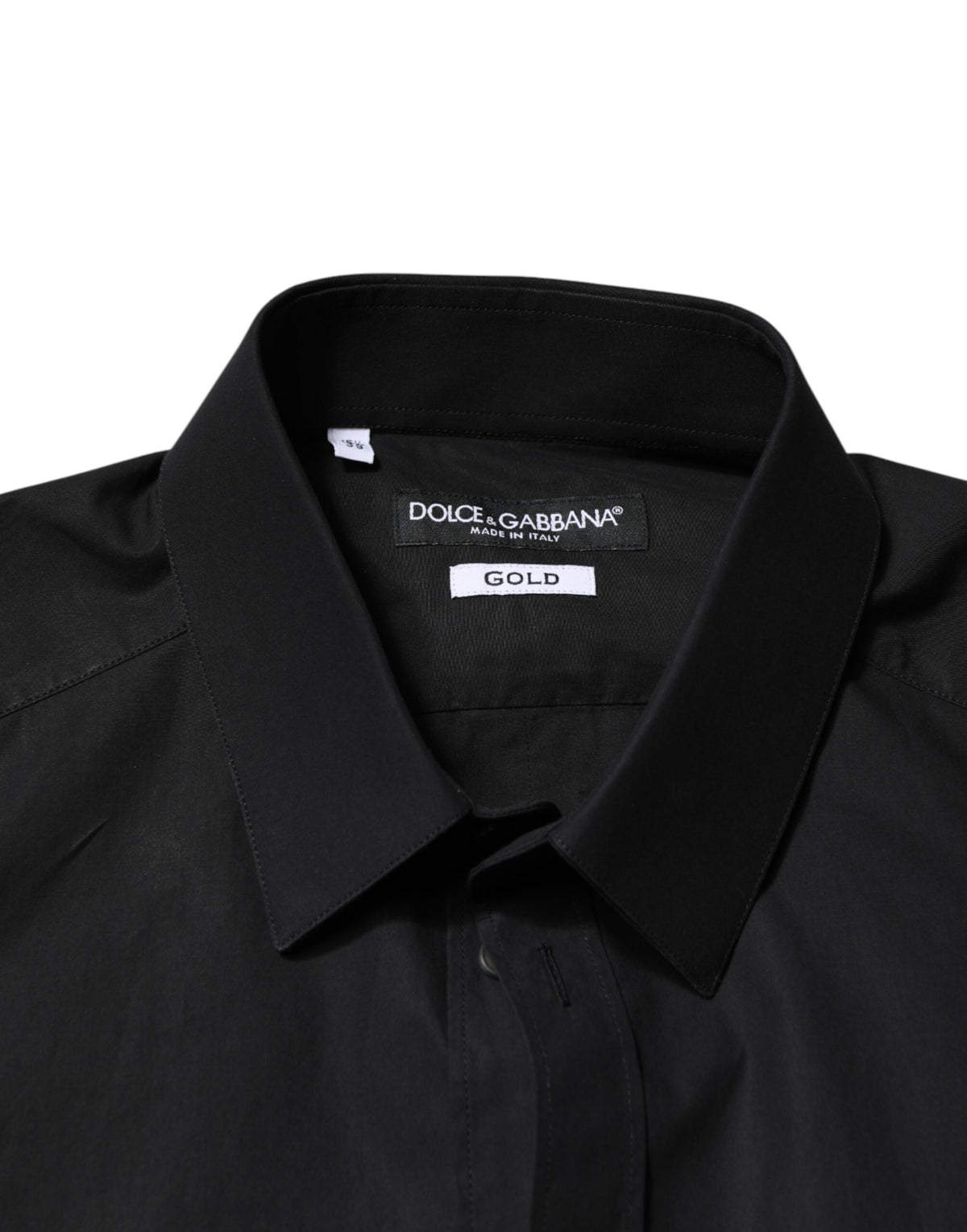 Chemise habillée formelle pour homme Dolce &amp; Gabbana en coton noir et or