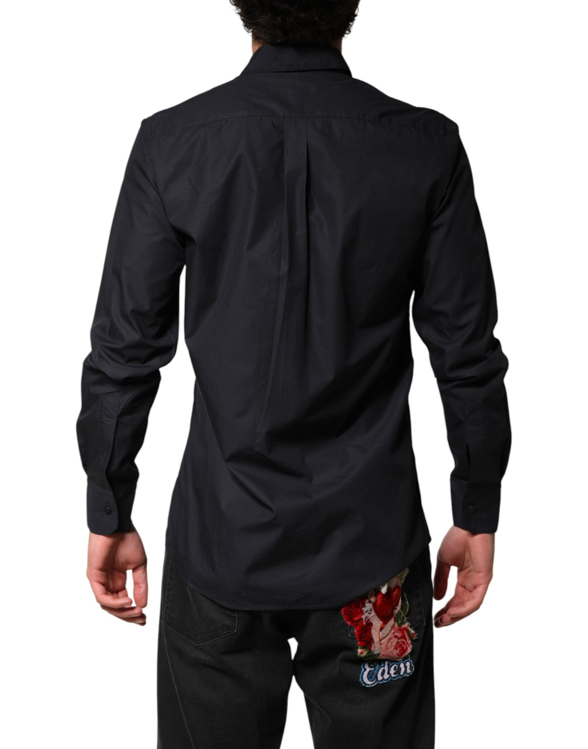 Chemise habillée Dolce &amp; Gabbana noire en coton à manches longues