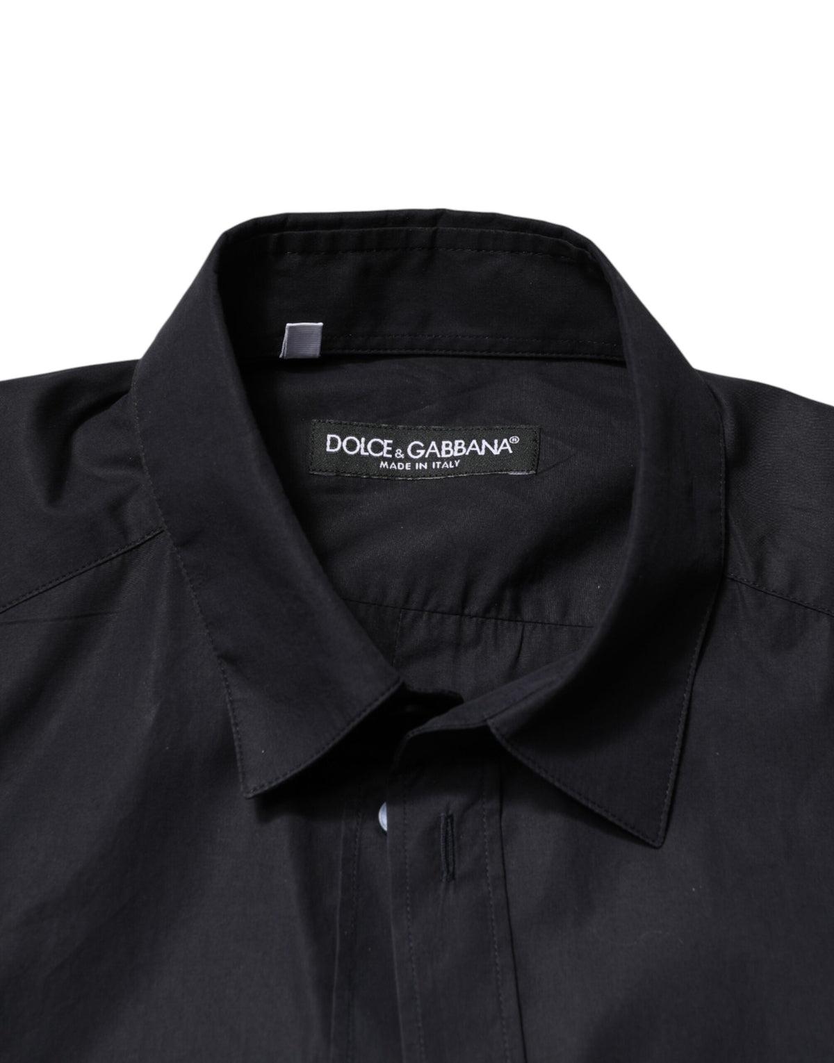 Chemise habillée Dolce &amp; Gabbana noire en coton à manches longues