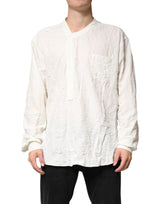 Dolce & Gabbana White Cotton Long Sleeve Shirt for Men
