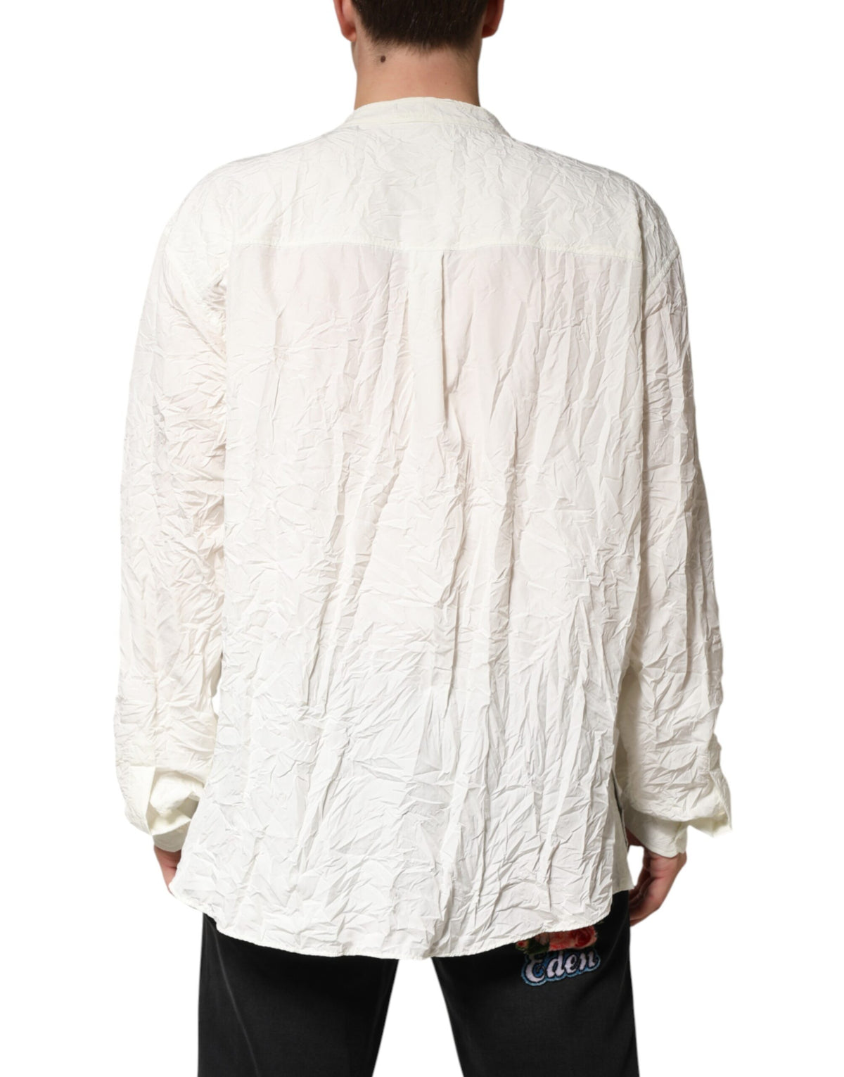 Dolce & Gabbana White Cotton Long Sleeve Shirt for Men