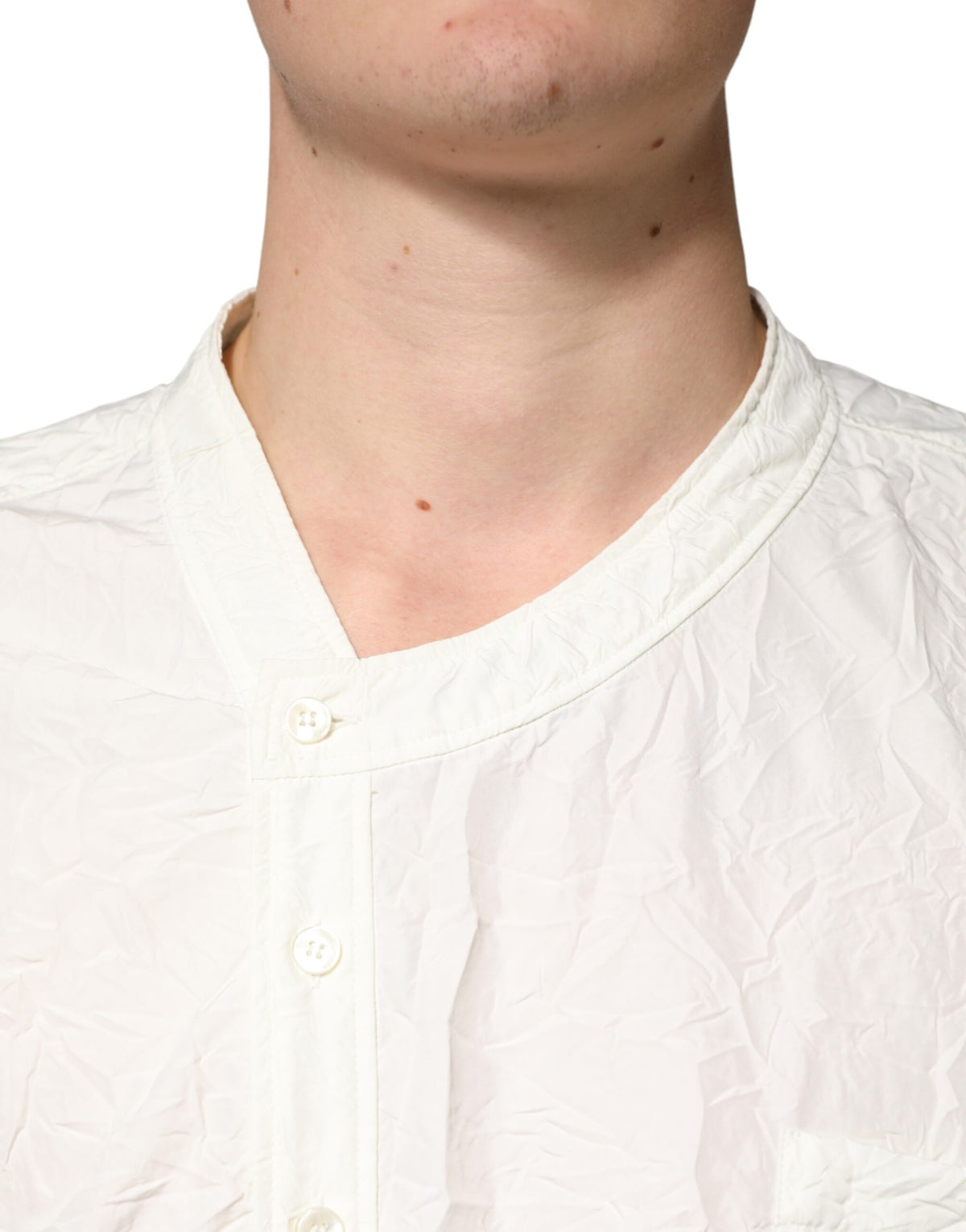 Dolce & Gabbana White Cotton Long Sleeve Shirt for Men