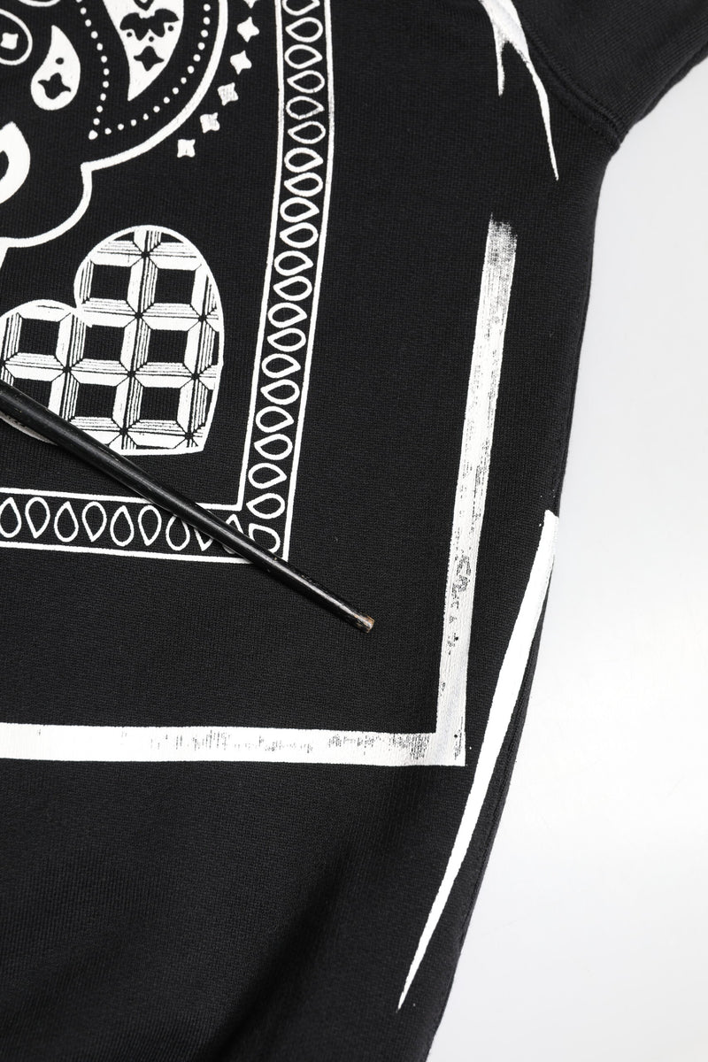 Dolce & Gabbana Black Bandana Hooded Men Sweatshirt Sweater