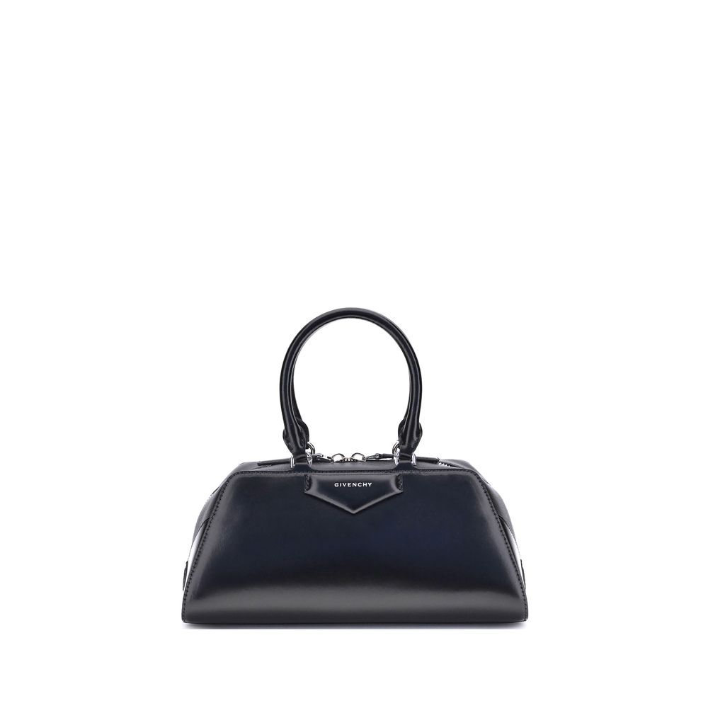 Givenchy Antigona East-West Small Handbag in Black Calf Leather