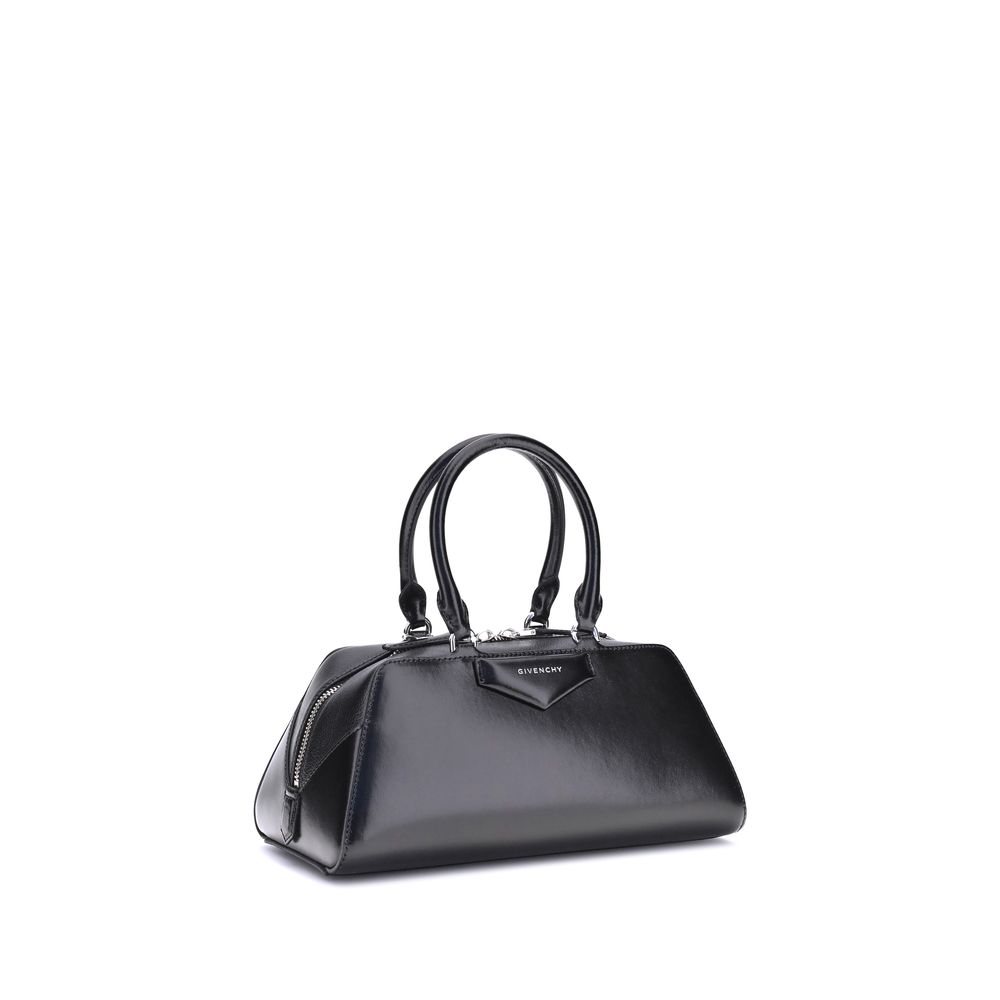 Givenchy Antigona East-West Small Handbag in Black Calf Leather
