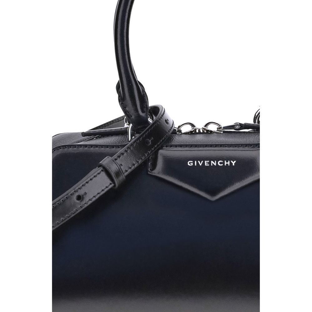 Givenchy Antigona East-West Small Handbag in Black Calf Leather
