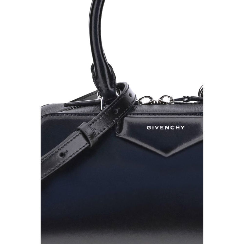 Givenchy Antigona East-West Small Handbag in Black Calf Leather
