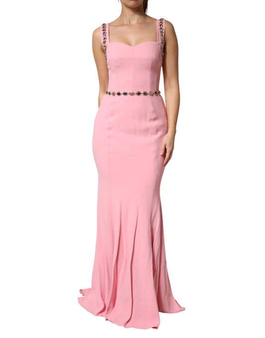 Dolce & Gabbana Robe de Soirée Rose à Embellissements