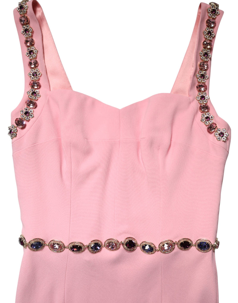 Dolce & Gabbana Pink Embellished Mermaid Gown Dress