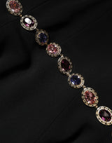 Dolce & Gabbana Black Embellished Sheath Mermaid Gown Dress