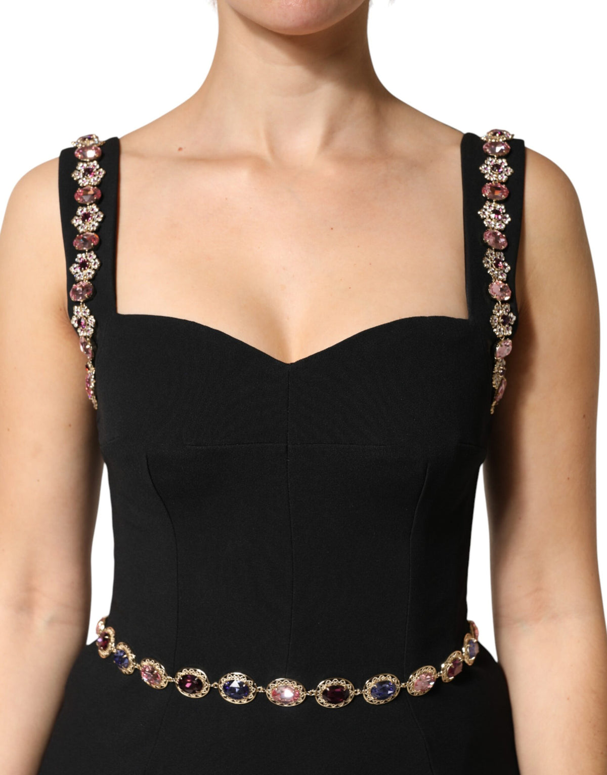 Robe de soirée Dolce & Gabbana noire à corsage en mermaid
