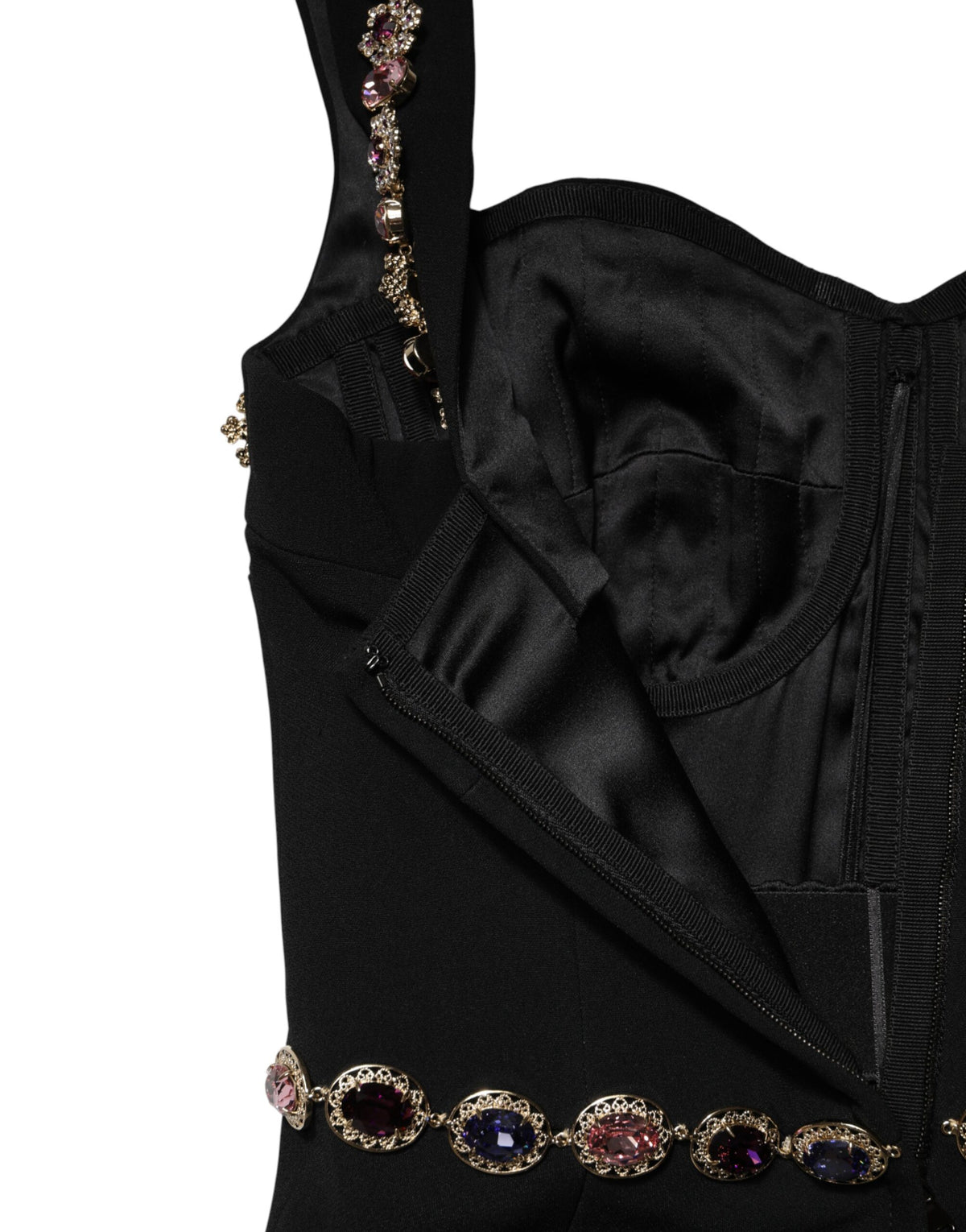 Robe de soirée Dolce & Gabbana noire à corsage en mermaid