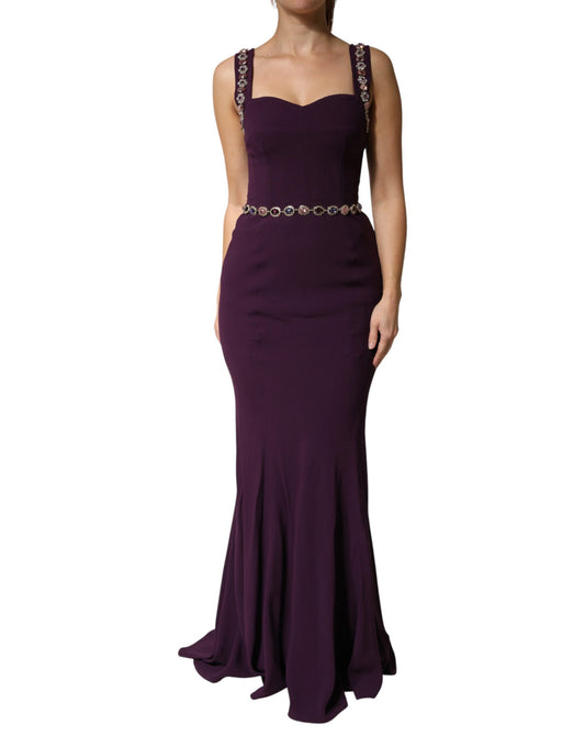 Dolce & Gabbana Robe Sirène Violet Étoilée
