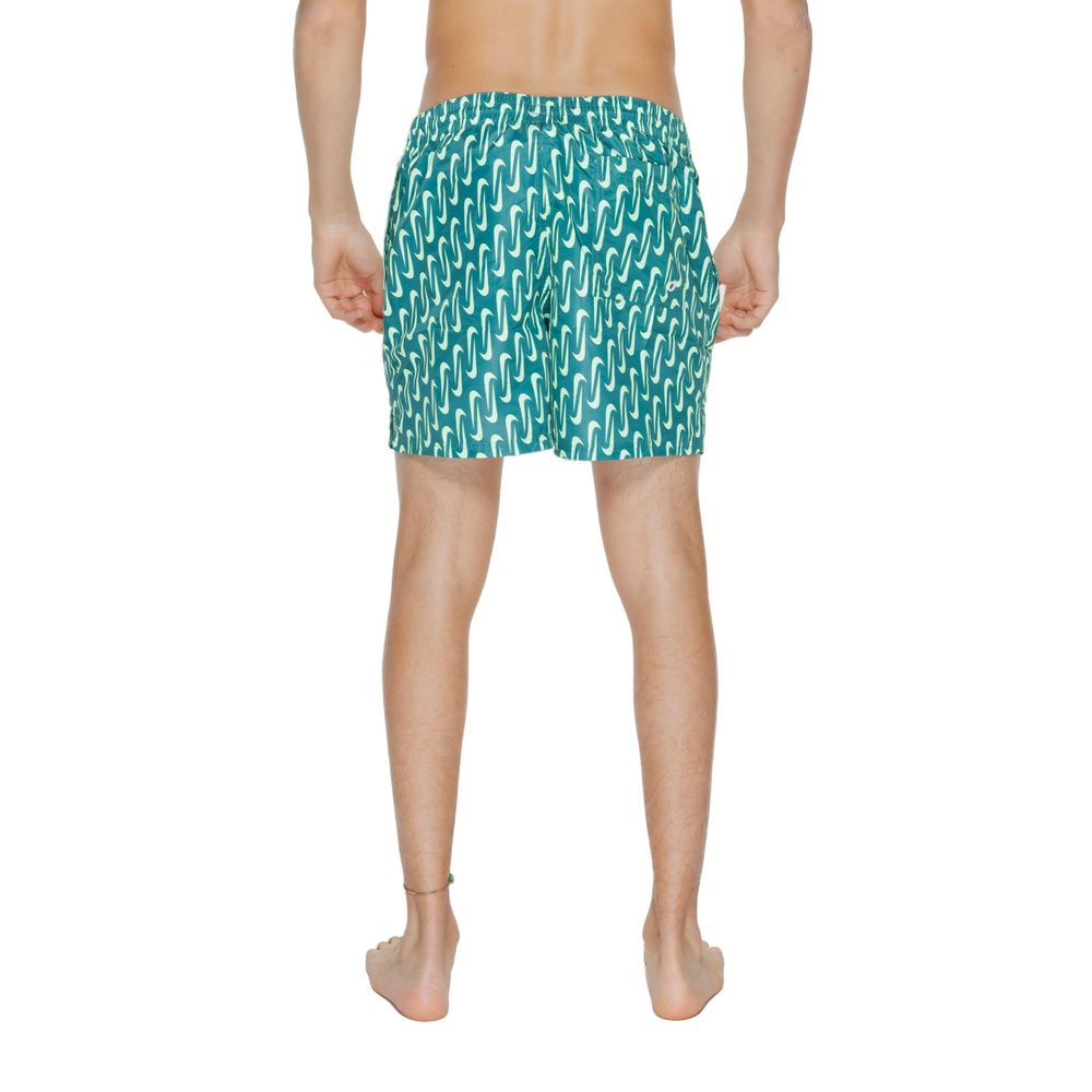 Nike NESSE520 Green Polyester Swim Shorts for Men