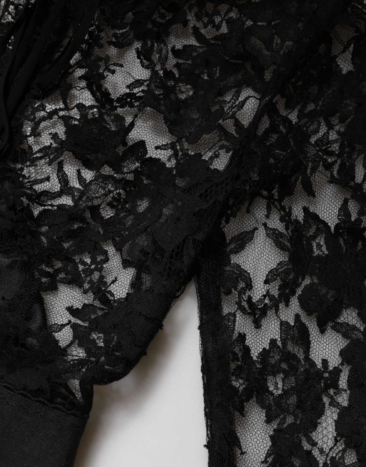 Robe Midi Dolce & Gabbana en Coton Noir avec Dentelle