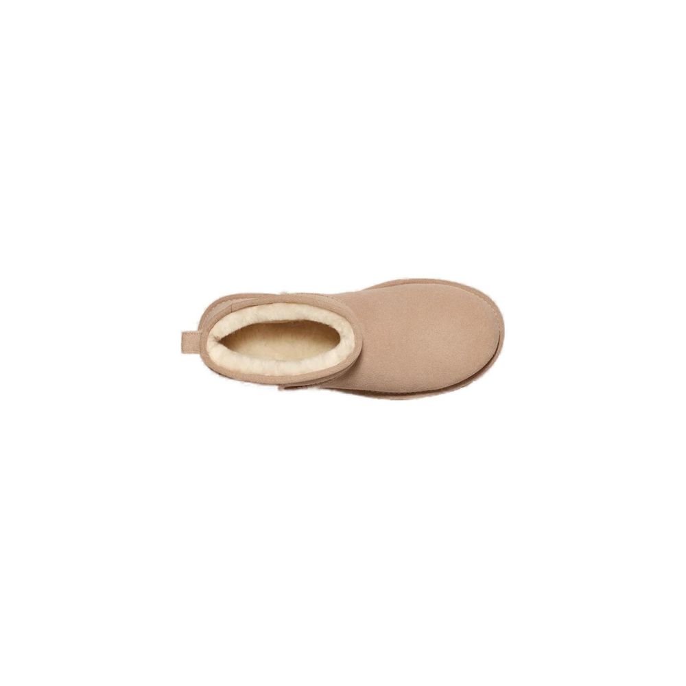 UGG Classic Ultra Mini Platform Beige Suede Ankle Boots