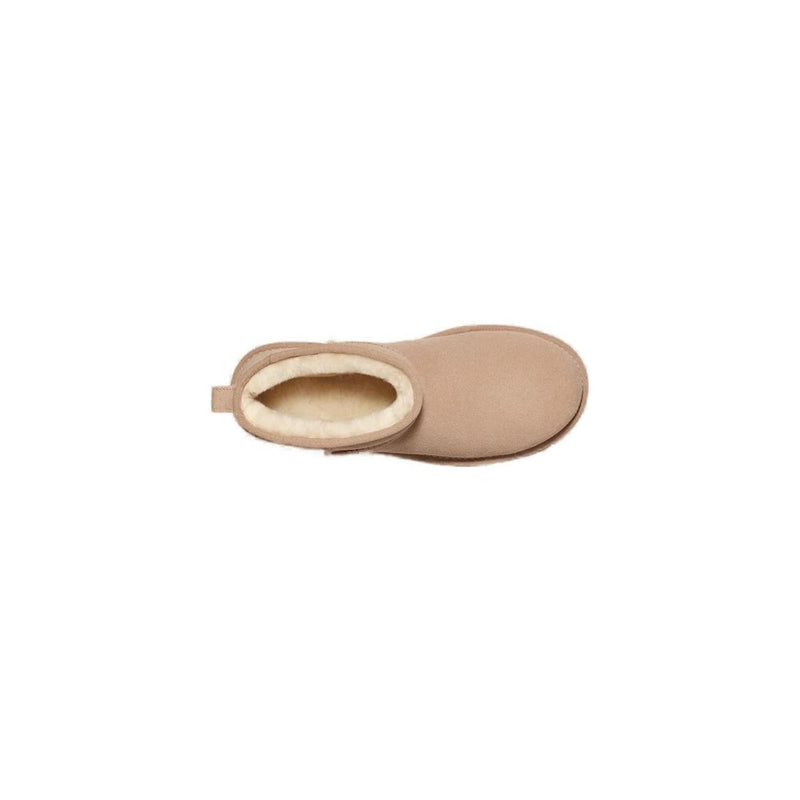 UGG Classic Ultra Mini Platform Beige Suede Ankle Boots