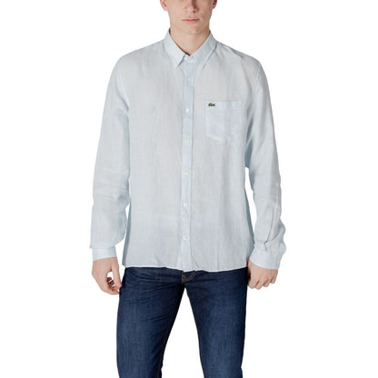 Chemise Lacoste en lin bleu