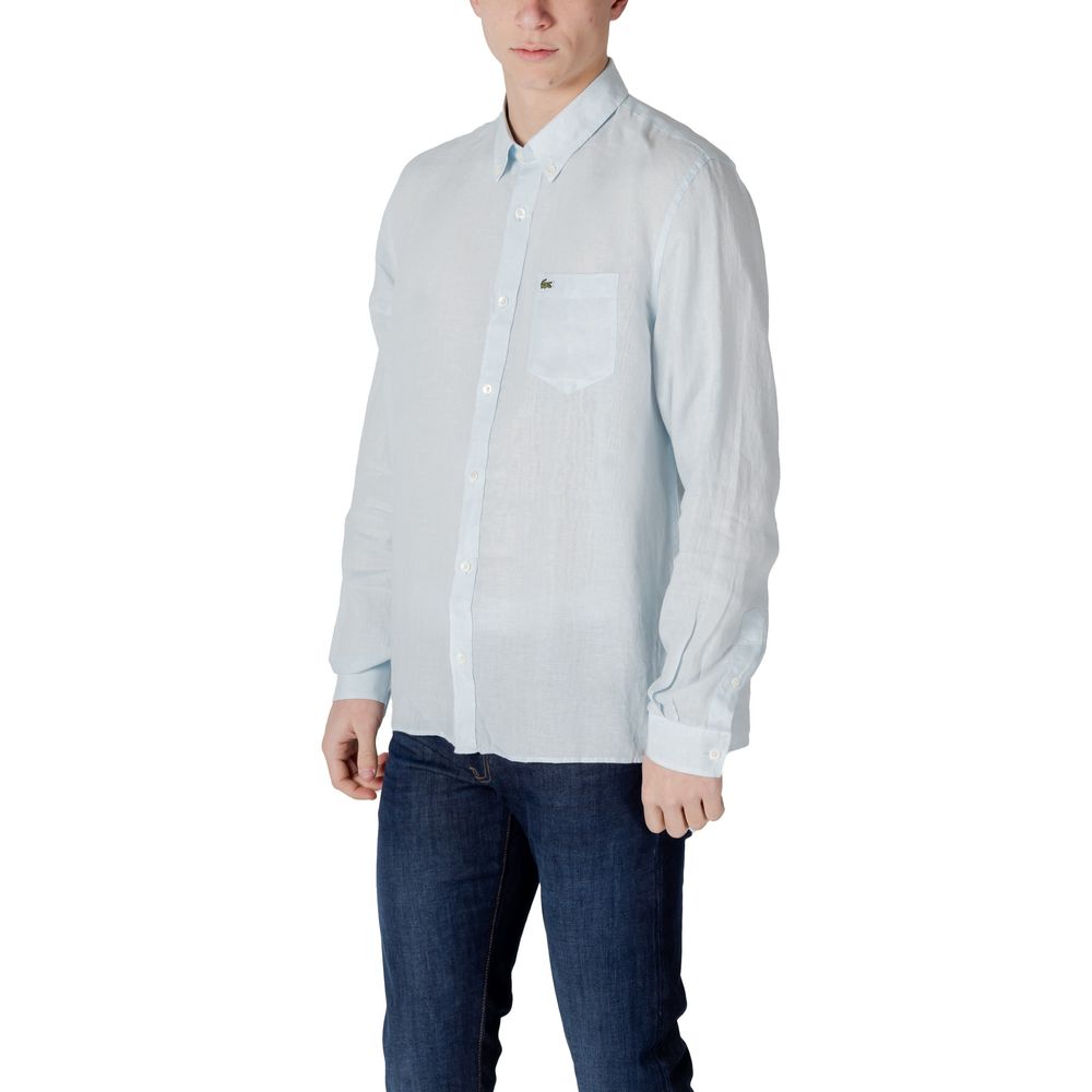 Chemise Lacoste en lin bleu