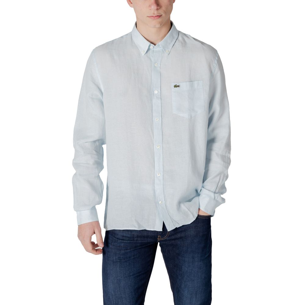Chemise Lacoste en lin bleu