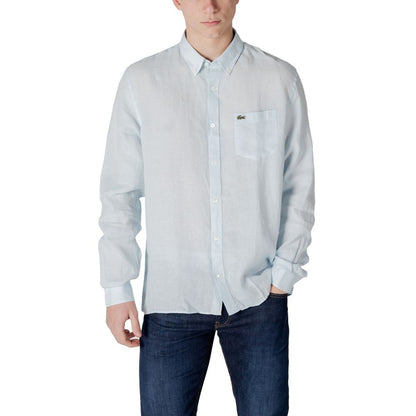 Chemise Lacoste en lin bleu