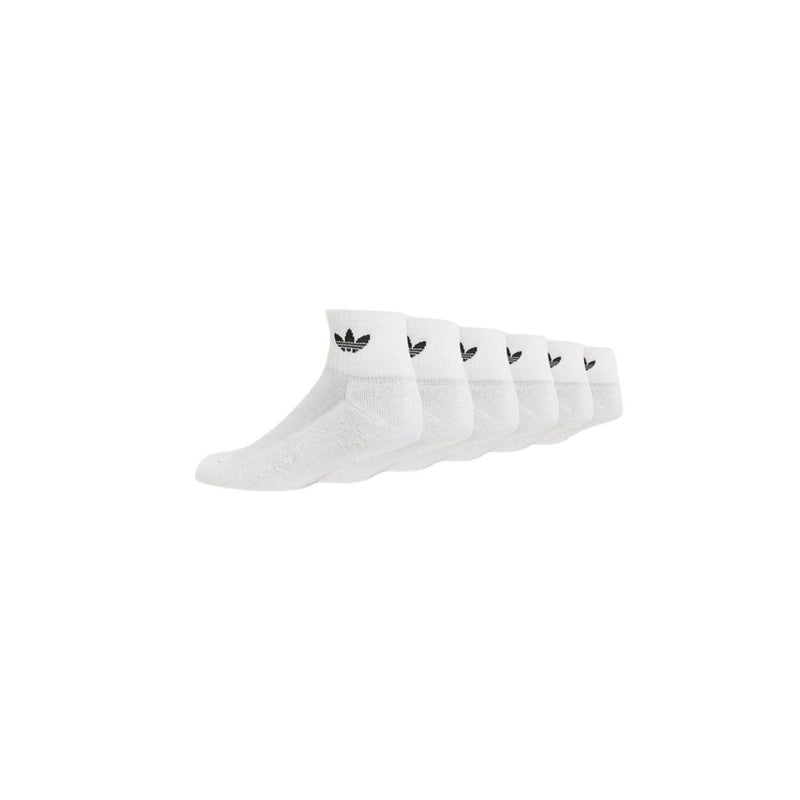Adidas Originals White Cotton Socks - 6-Pair Pack for Men