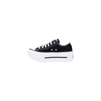 Baskets Converse à plateforme en tissu noir et blanc