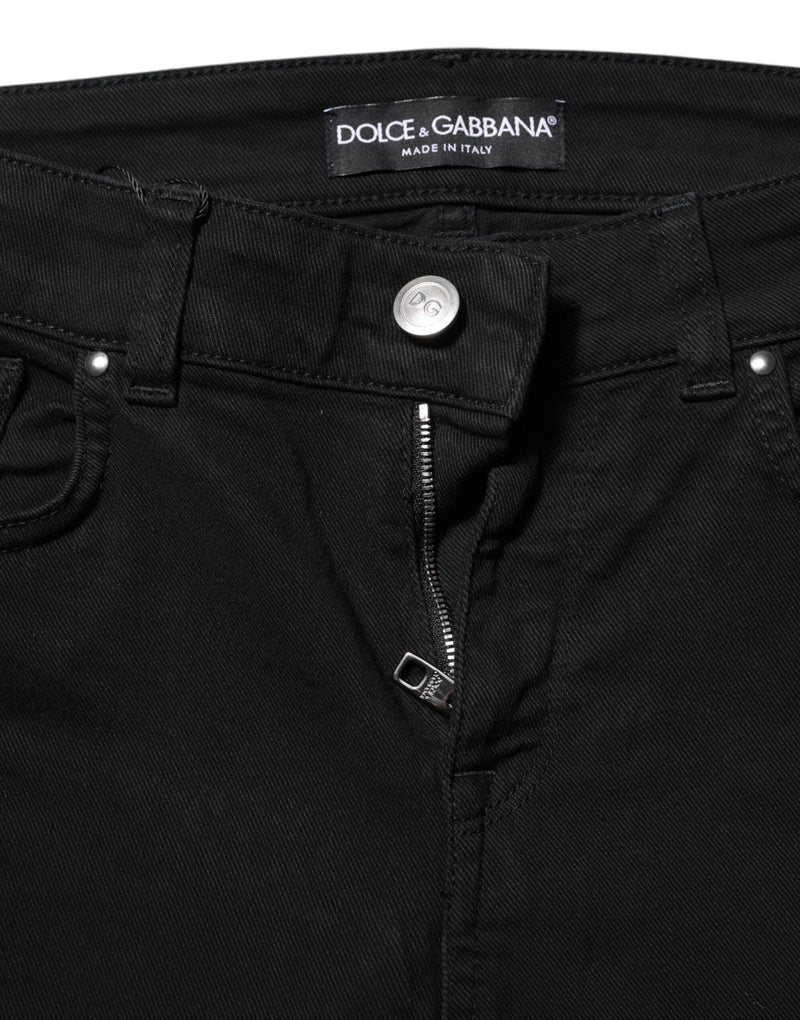 Dolce & Gabbana Jeans en Denim Skinny Noir en Coton