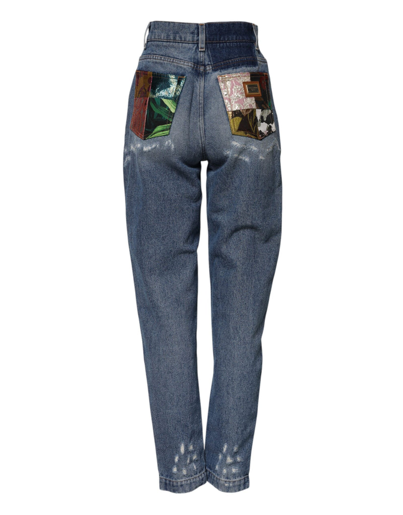 Dolce & Gabbana AMBER Blue Distressed Denim Jeans
