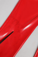 Dolce & Gabbana Shiny Red High Waist Skinny Trouser Pants