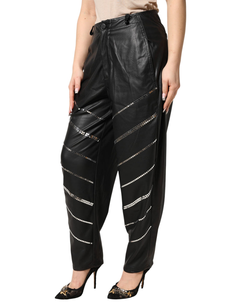Philosophy di Lorenzo Serafini Black Embellished Tapered Pants