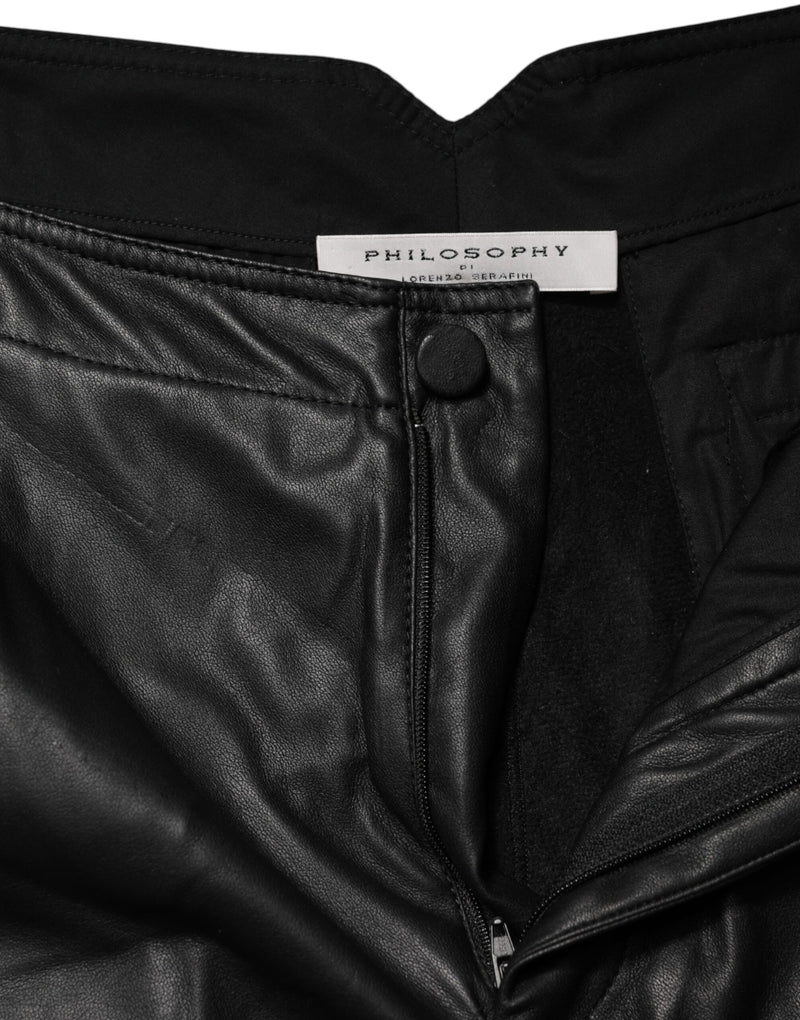 Philosophy di Lorenzo Serafini Black Embellished Tapered Pants