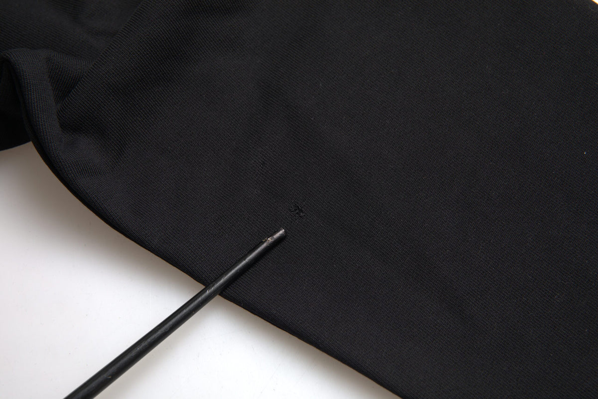 Pull à capuche en coton noir avec logo Balenciaga