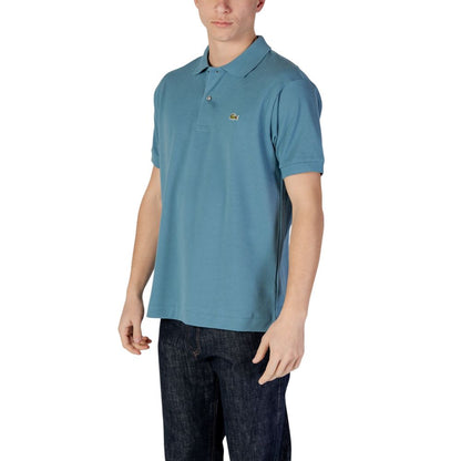 Polo Lacoste bleu en coton
