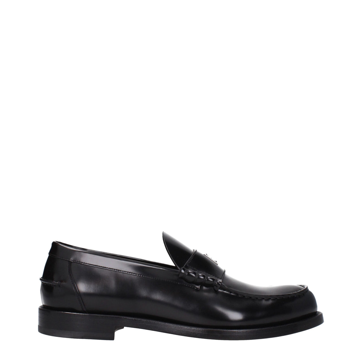 Givenchy Black Leather Slip-On Loafers for Men
