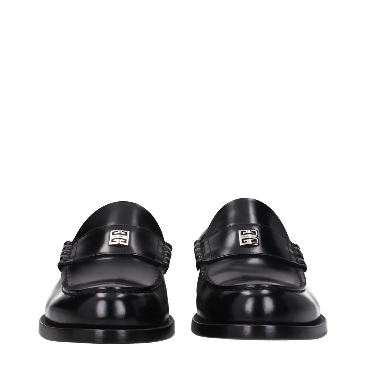 Givenchy Black Leather Slip-On Loafers for Men