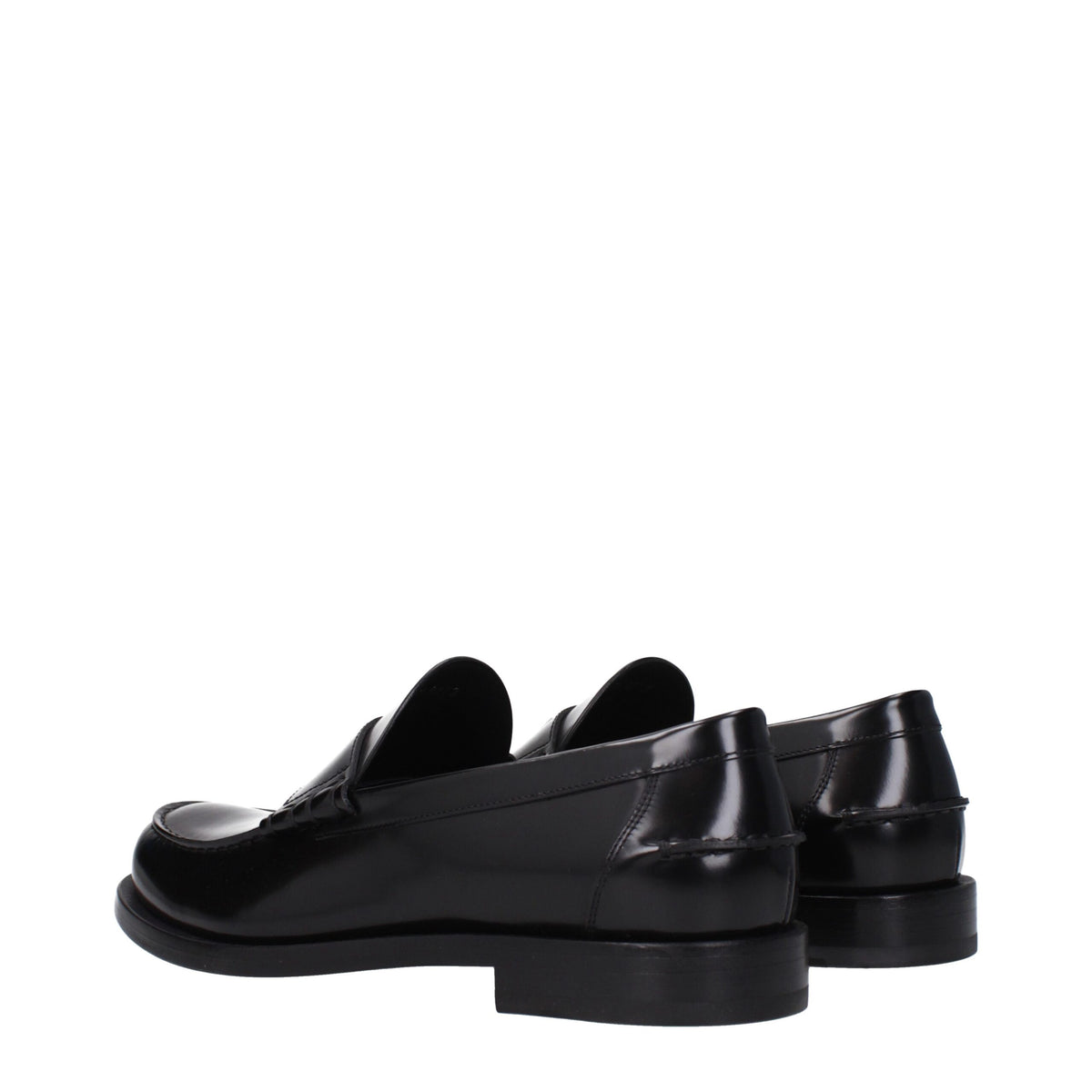 Givenchy Black Leather Slip-On Loafers for Men
