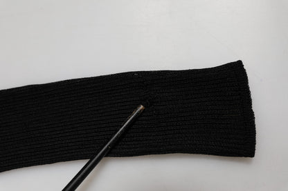Dolce & Gabbana Black Viscose Turtle Neck Pullover Top