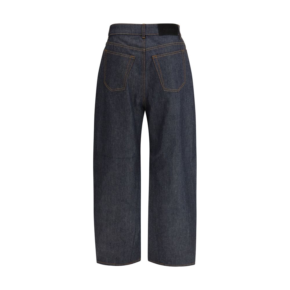 Givenchy Blue Cotton Casual Pants - Raw Cocoon Design